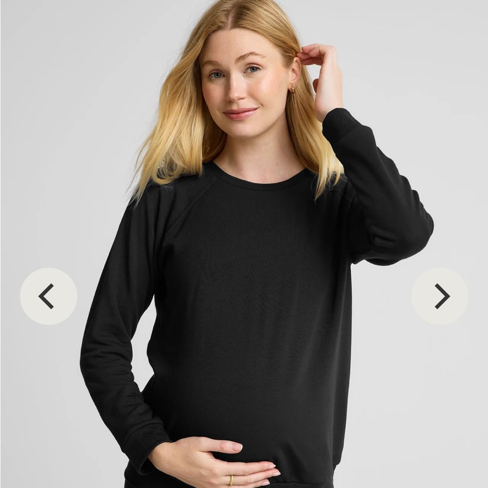 Beyond the bump maternity pullover light blue